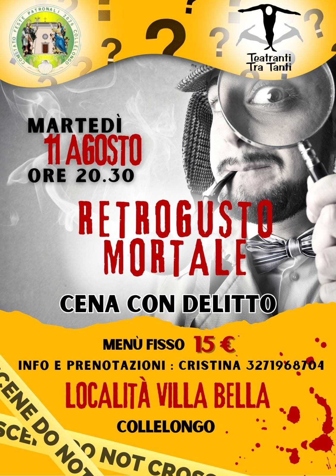 Menu cena con delitto